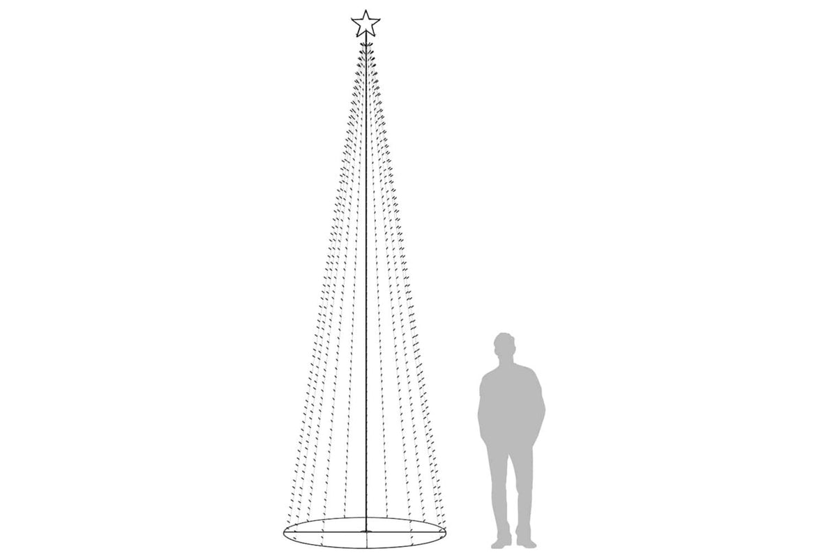 Vidaxl Christmas Cone Tree Warm White 732 Leds 160x500 Cm-6