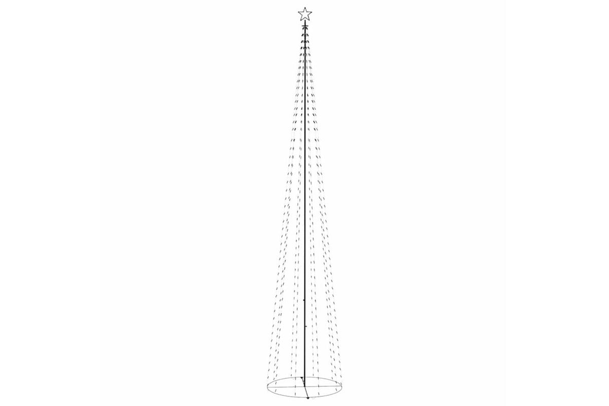 Vidaxl Christmas Cone Tree Cold White 732 Leds 160x500 Cm-3