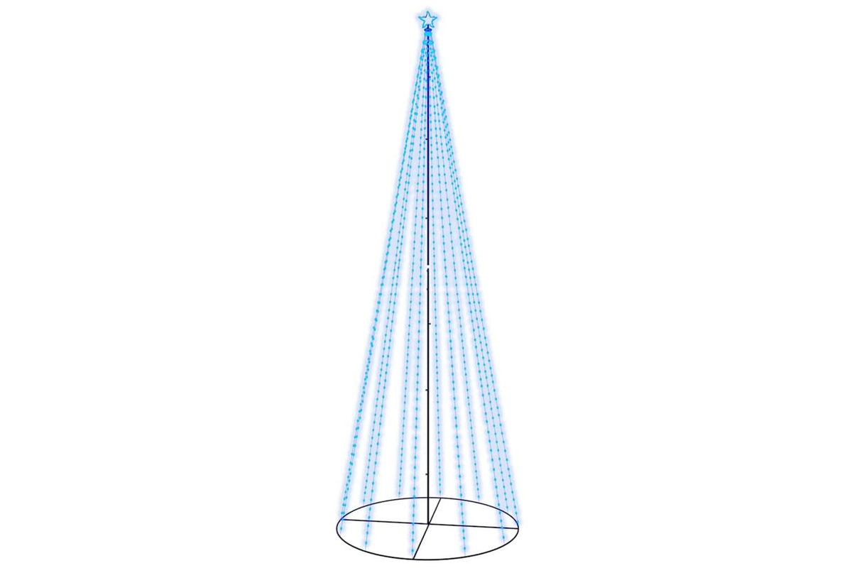 Vidaxl Christmas Cone Tree Blue 732 Leds 160x500 Cm