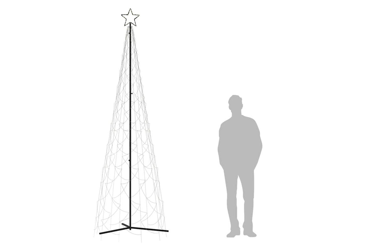 Vidaxl Christmas Cone Tree Warm White 500 Leds 100x300 Cm-8