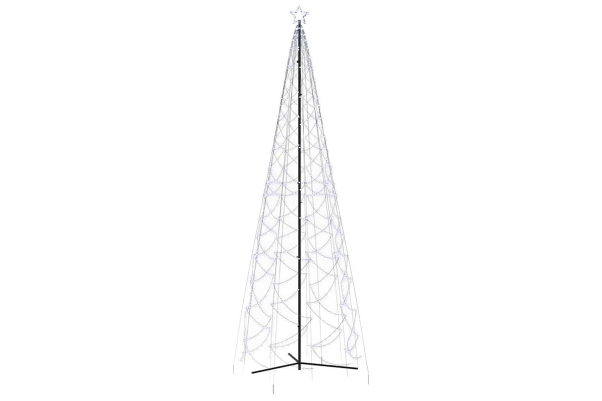 Vidaxl Christmas Cone Tree Cold White 1400 Leds 160x500 Cm-2