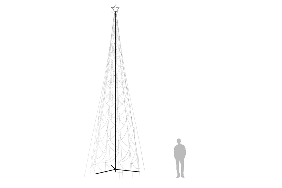 Vidaxl Christmas Cone Tree Blue 3000 Leds 230x800 Cm-8