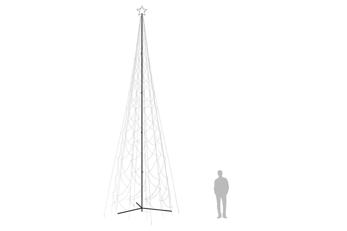 Vidaxl Christmas Cone Tree Warm White 3000 Leds 230x800 Cm-8