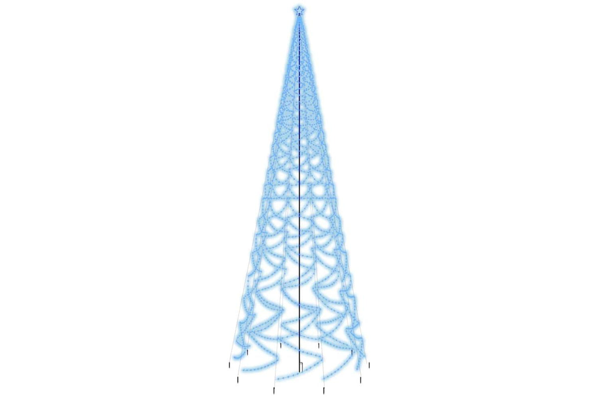 Vidaxl Christmas Tree With Spike Blue 3000 Leds 800 Cm