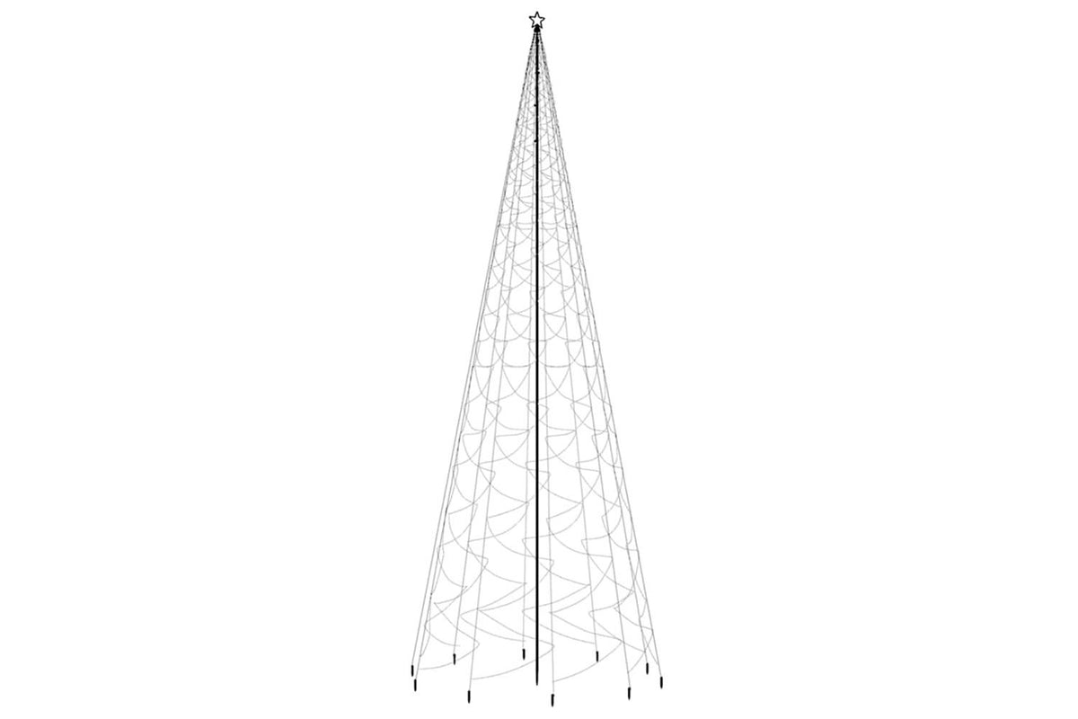 Vidaxl Christmas Tree With Spike Blue 3000 Leds 800 Cm-3