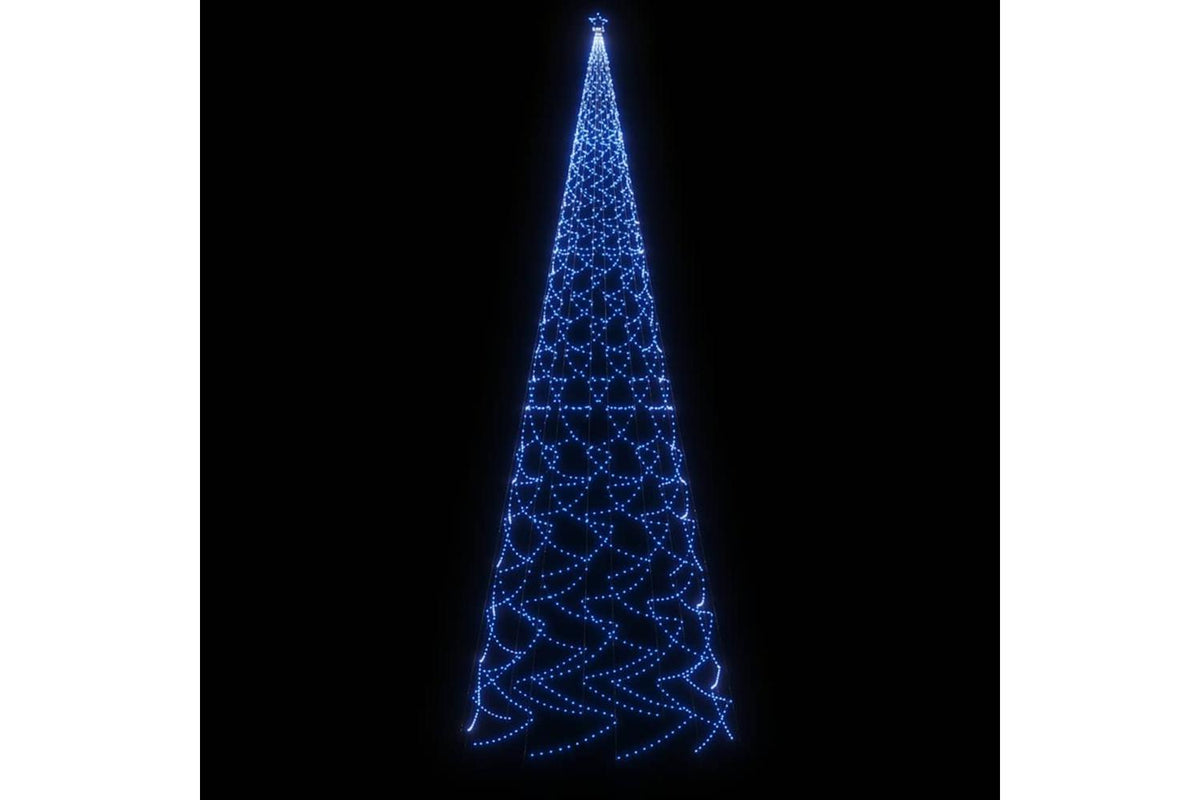 Vidaxl Christmas Tree With Spike Blue 3000 Leds 800 Cm-4