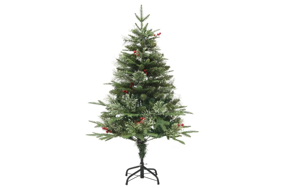 Vidaxl Pre-lit Christmas Tree With Pinecones Green 120 Cm Pvc-2