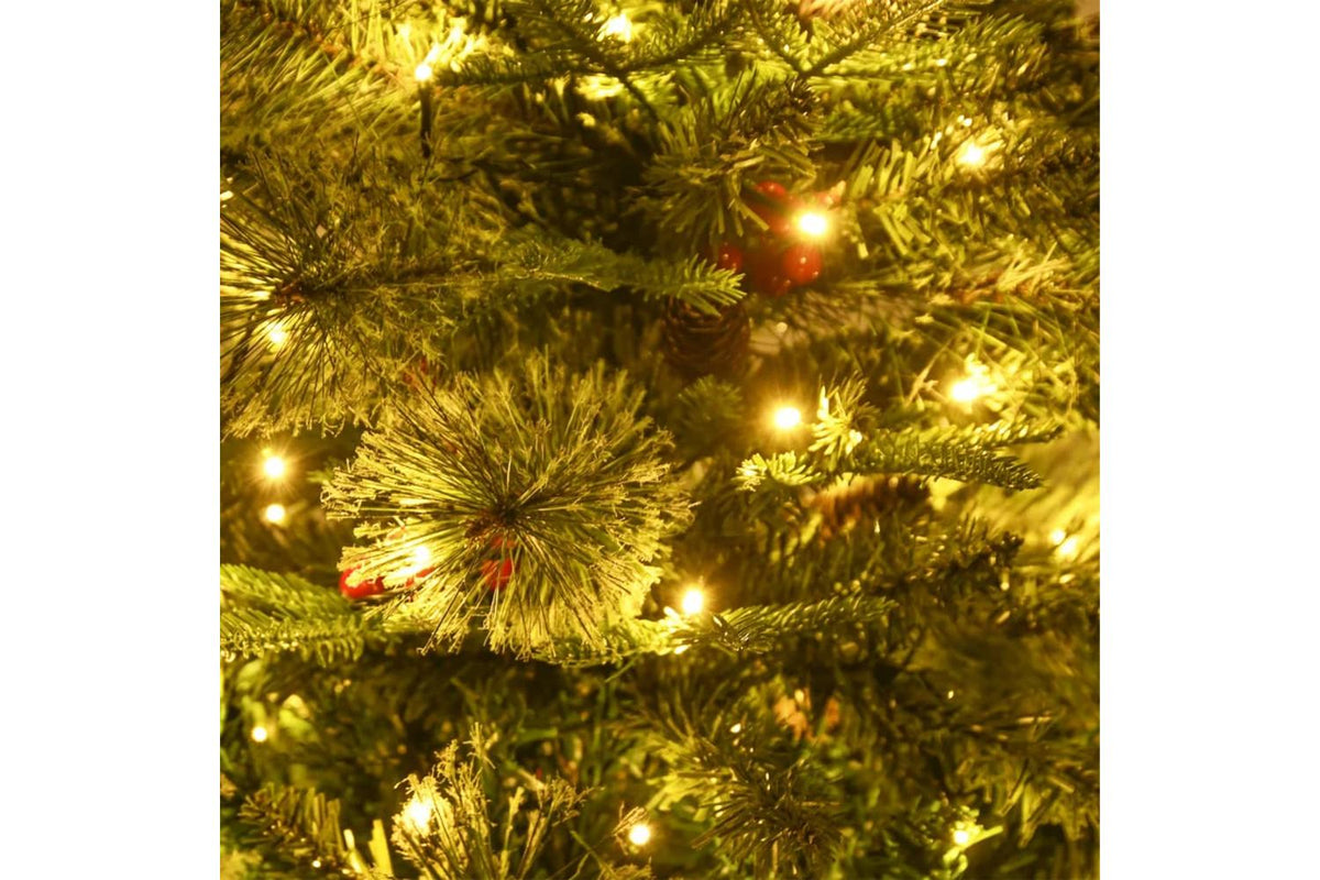Vidaxl Pre-lit Christmas Tree With Pinecones Green 120 Cm Pvc-4