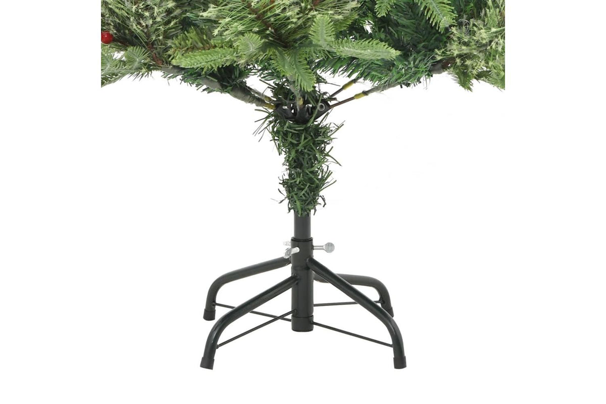 Vidaxl Pre-lit Christmas Tree With Pinecones Green 120 Cm Pvc-8