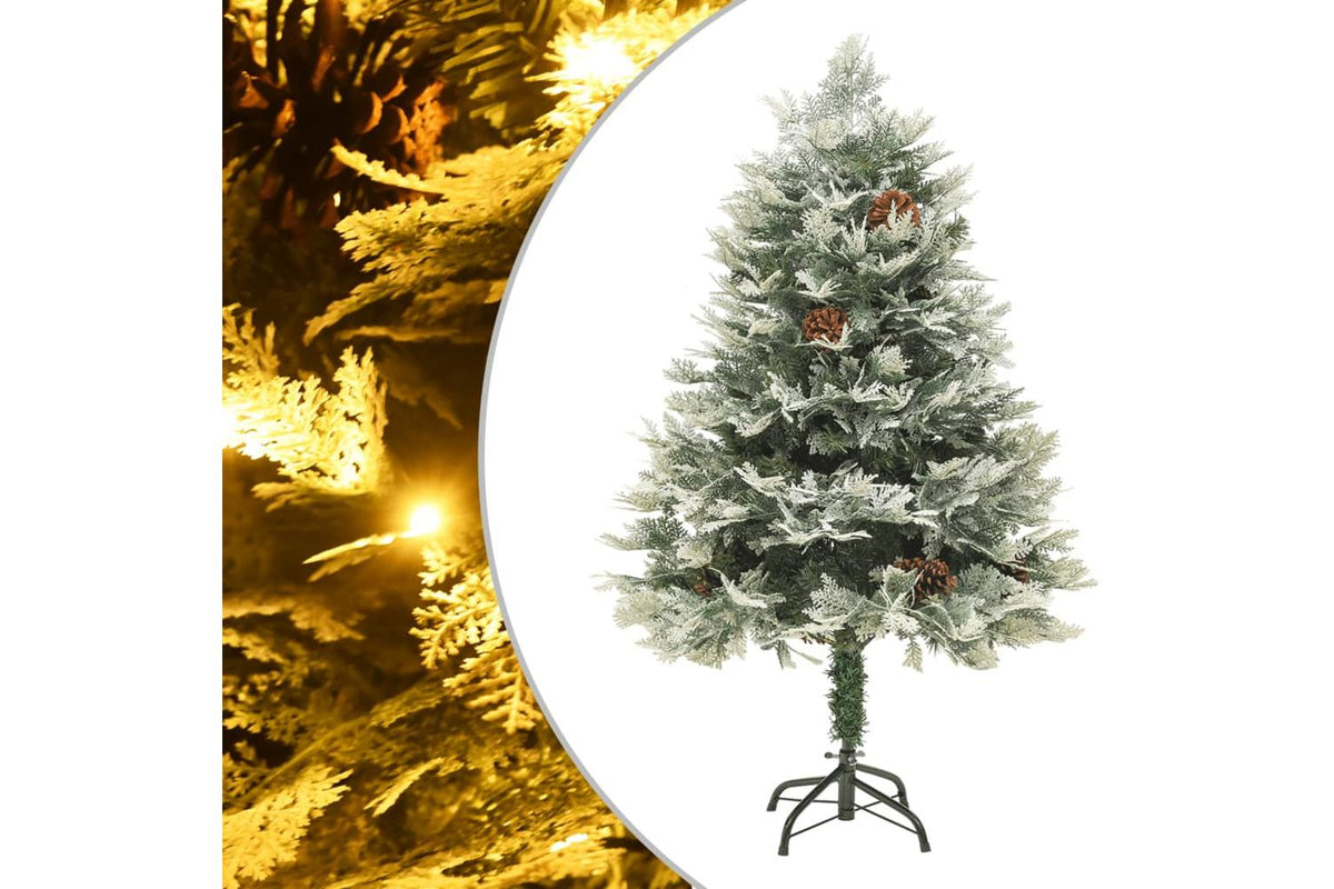 Vidaxl Pre-lit Christmas Tree With Pinecones Green 150 Cm Pvc