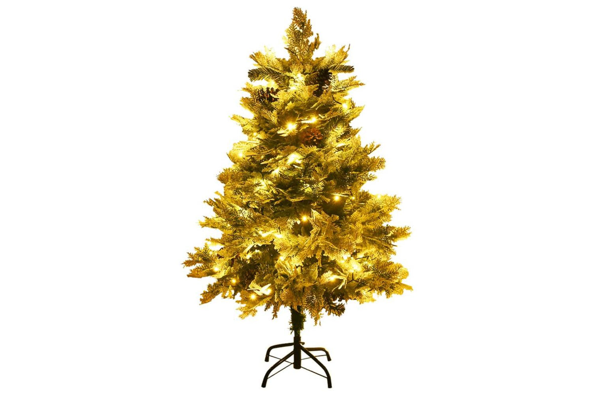 Vidaxl Pre-lit Christmas Tree With Pinecones Green 150 Cm Pvc-4