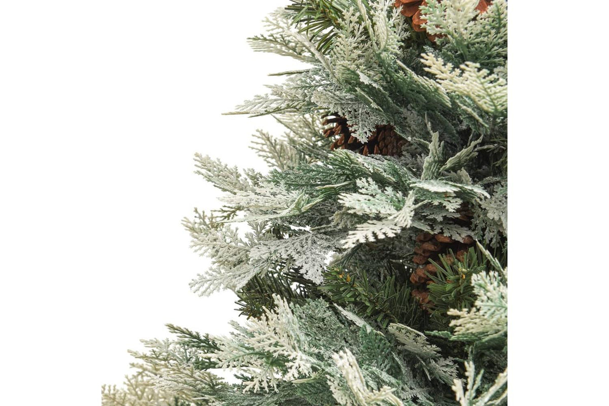 Vidaxl Pre-lit Christmas Tree With Pinecones Green 150 Cm Pvc-6