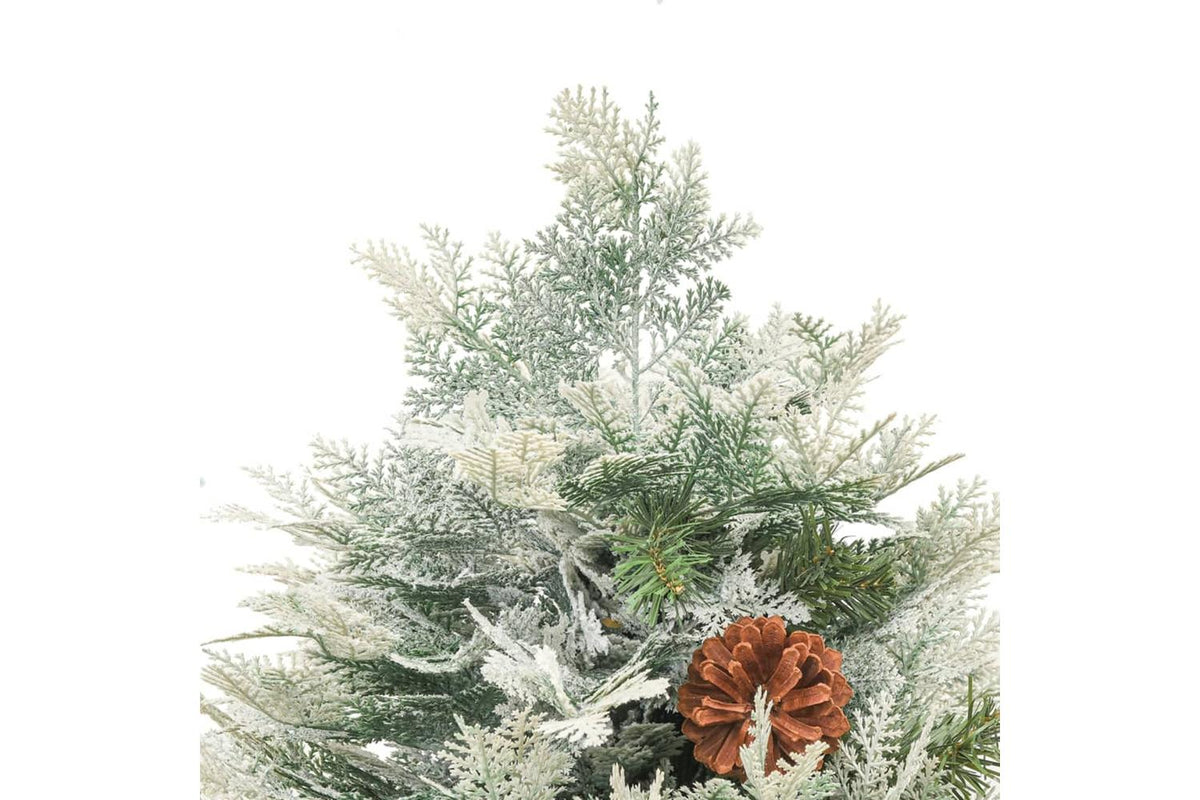 Vidaxl Pre-lit Christmas Tree With Pinecones Green 150 Cm Pvc-7
