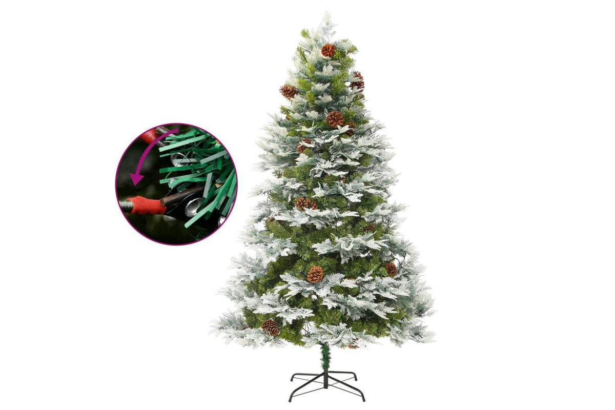 Vidaxl Pre-lit Christmas Tree With Pinecones Green 195 Cm Pvc-3