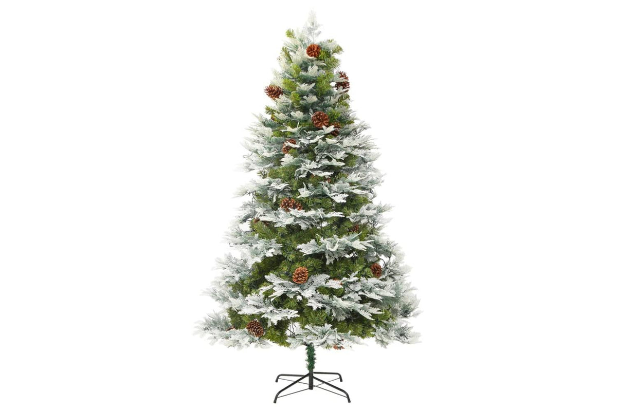 Vidaxl Pre-lit Christmas Tree With Pinecones Green 195 Cm Pvc-5