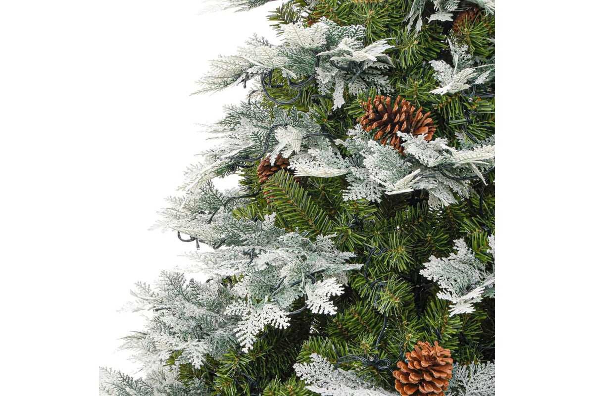 Vidaxl Pre-lit Christmas Tree With Pinecones Green 195 Cm Pvc-7