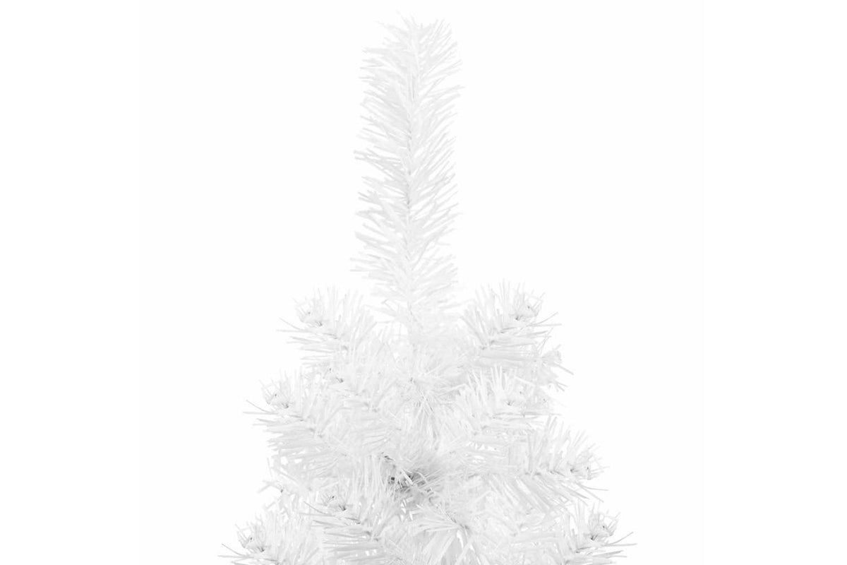 Vidaxl Slim Artificial Half Christmas Tree With Stand White 240 Cm-5