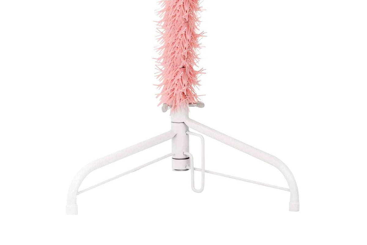 Vidaxl Slim Artificial Half Christmas Tree With Stand Pink 150 Cm-7