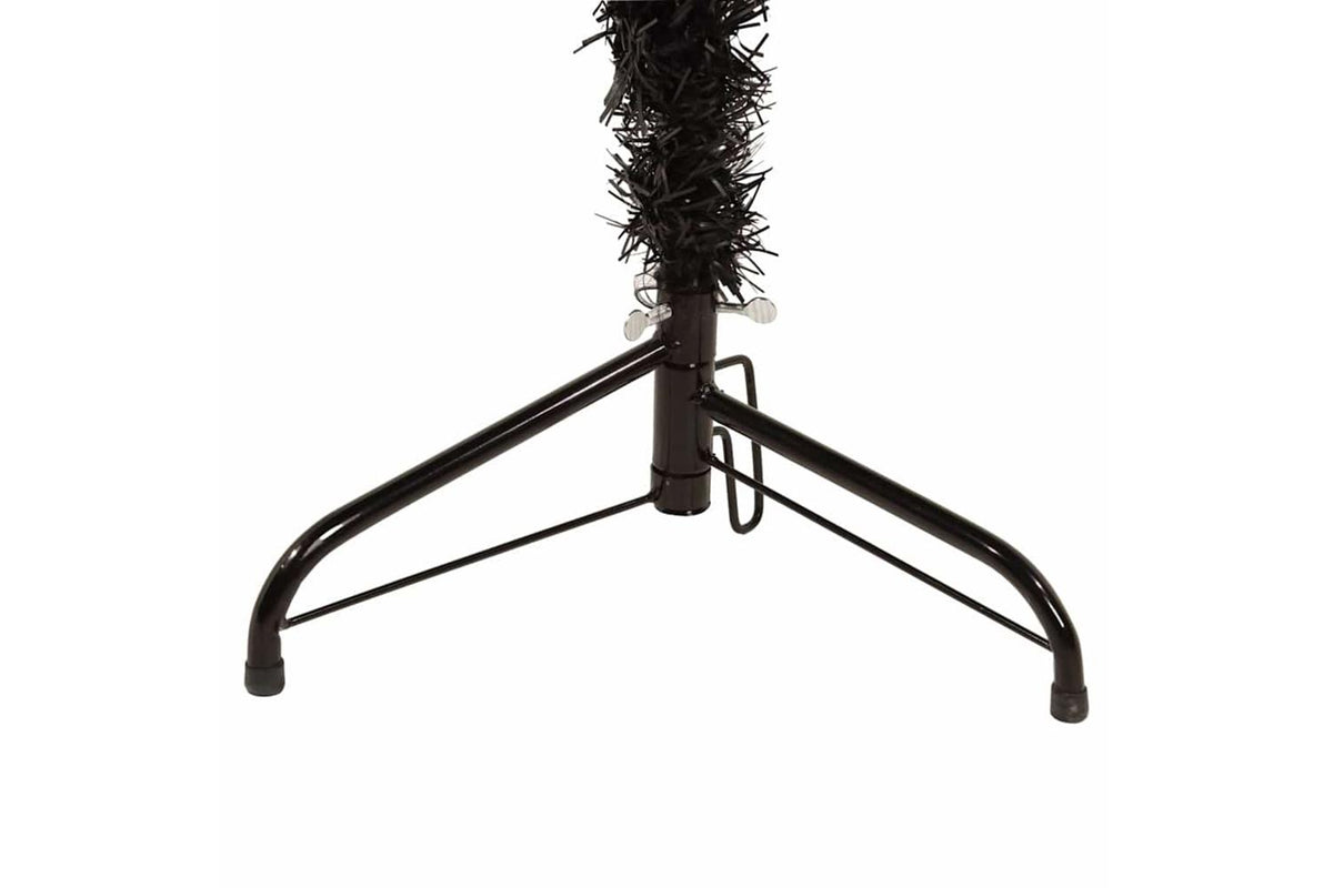 Vidaxl Slim Artificial Half Christmas Tree With Stand Black 180 Cm-6