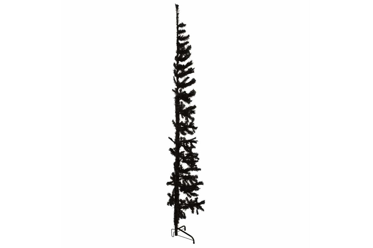 Vidaxl Slim Artificial Half Christmas Tree With Stand Black 240 Cm-5