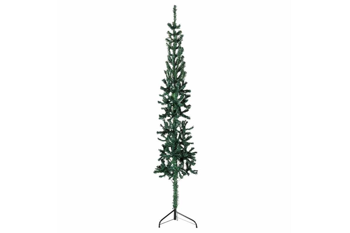 Vidaxl Slim Artificial Half Christmas Tree With Stand Green 120 Cm