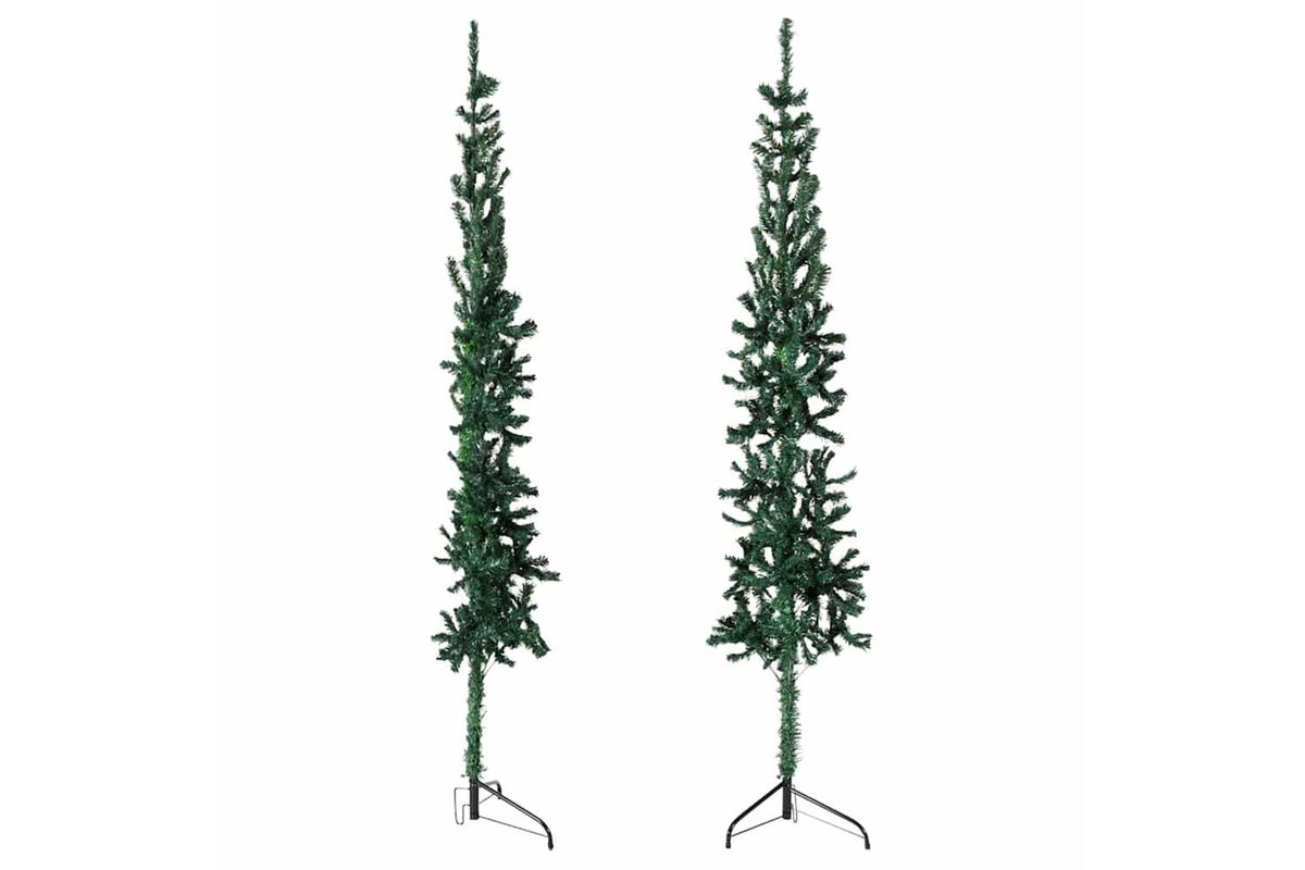 Vidaxl Slim Artificial Half Christmas Tree With Stand Green 120 Cm-3