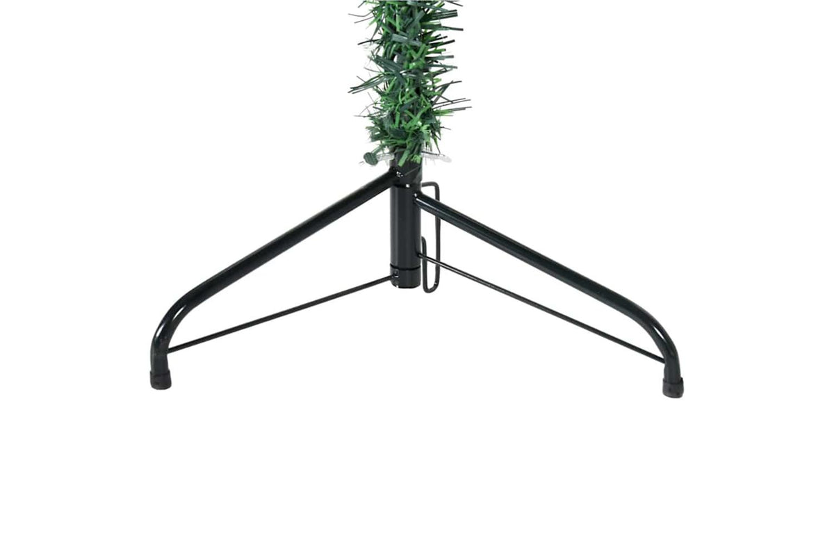Vidaxl Slim Artificial Half Christmas Tree With Stand Green 210 Cm-5