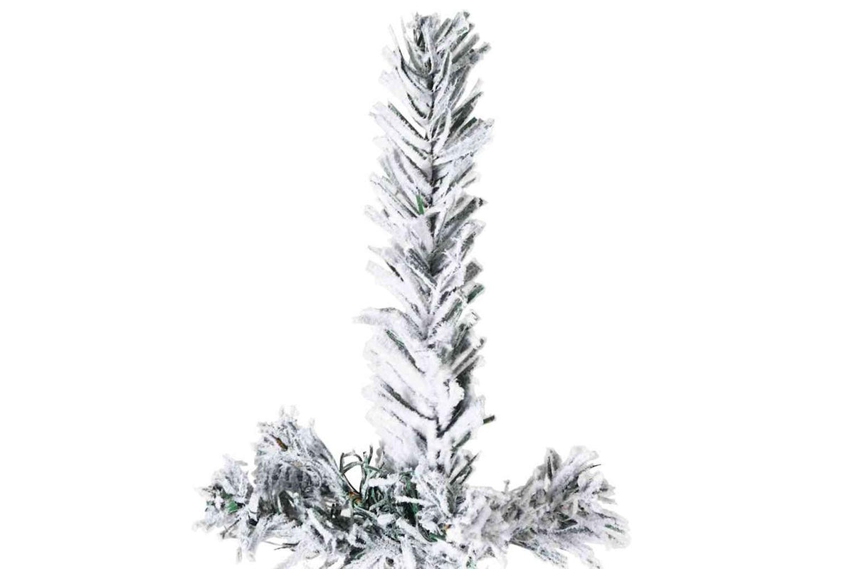 Vidaxl Slim Artificial Half Christmas Tree With Flocked Snow 150 Cm-5