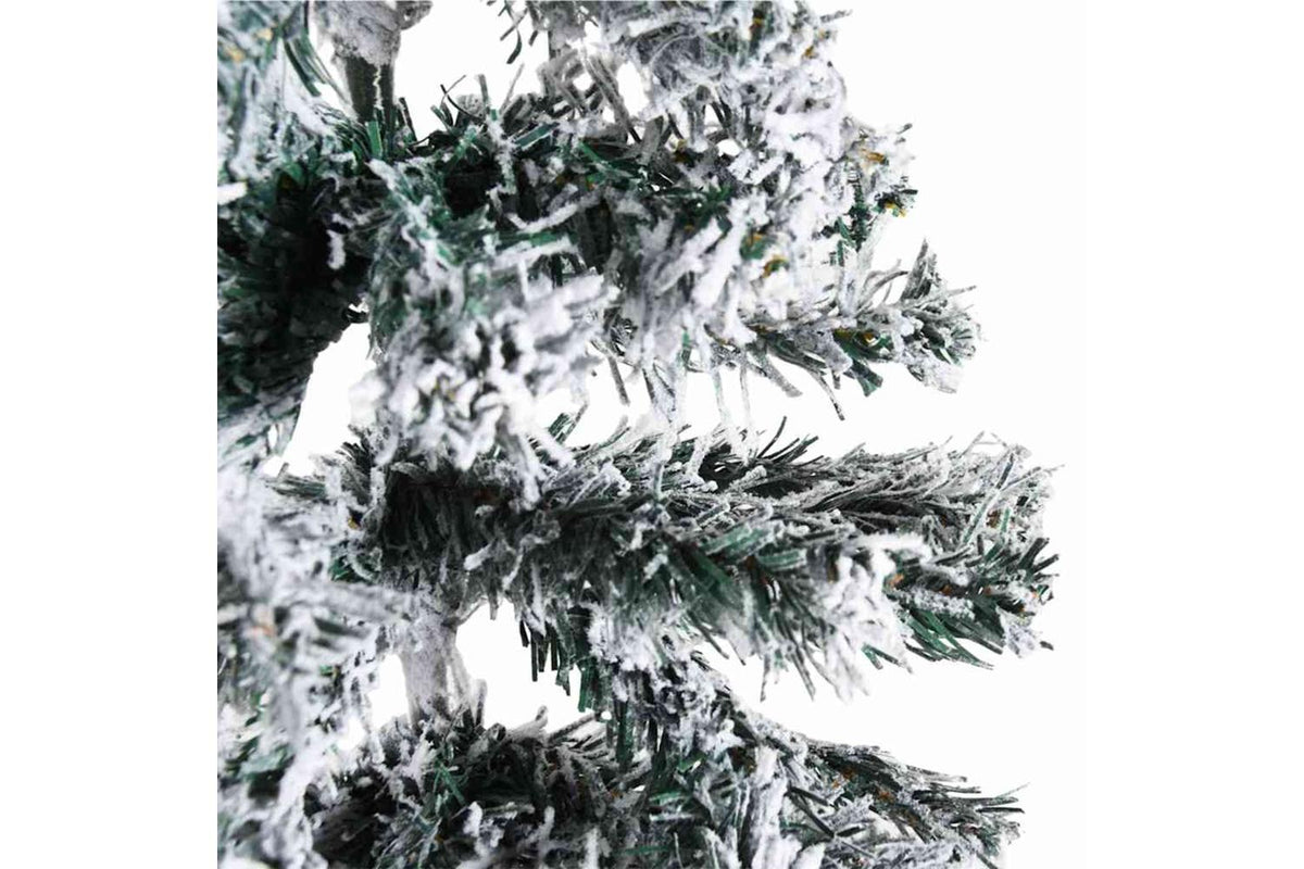 Vidaxl Slim Artificial Half Christmas Tree With Flocked Snow 150 Cm-6