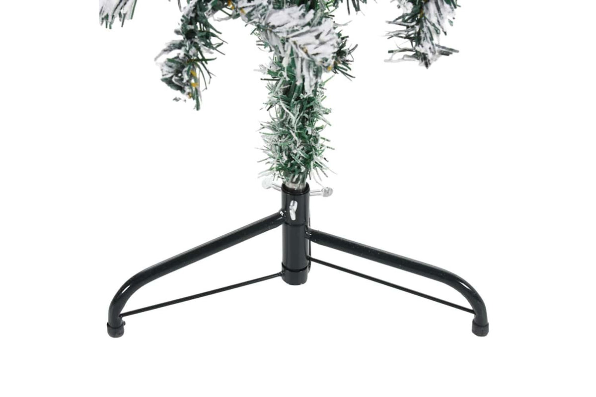 Vidaxl Slim Artificial Half Christmas Tree With Flocked Snow 150 Cm-7