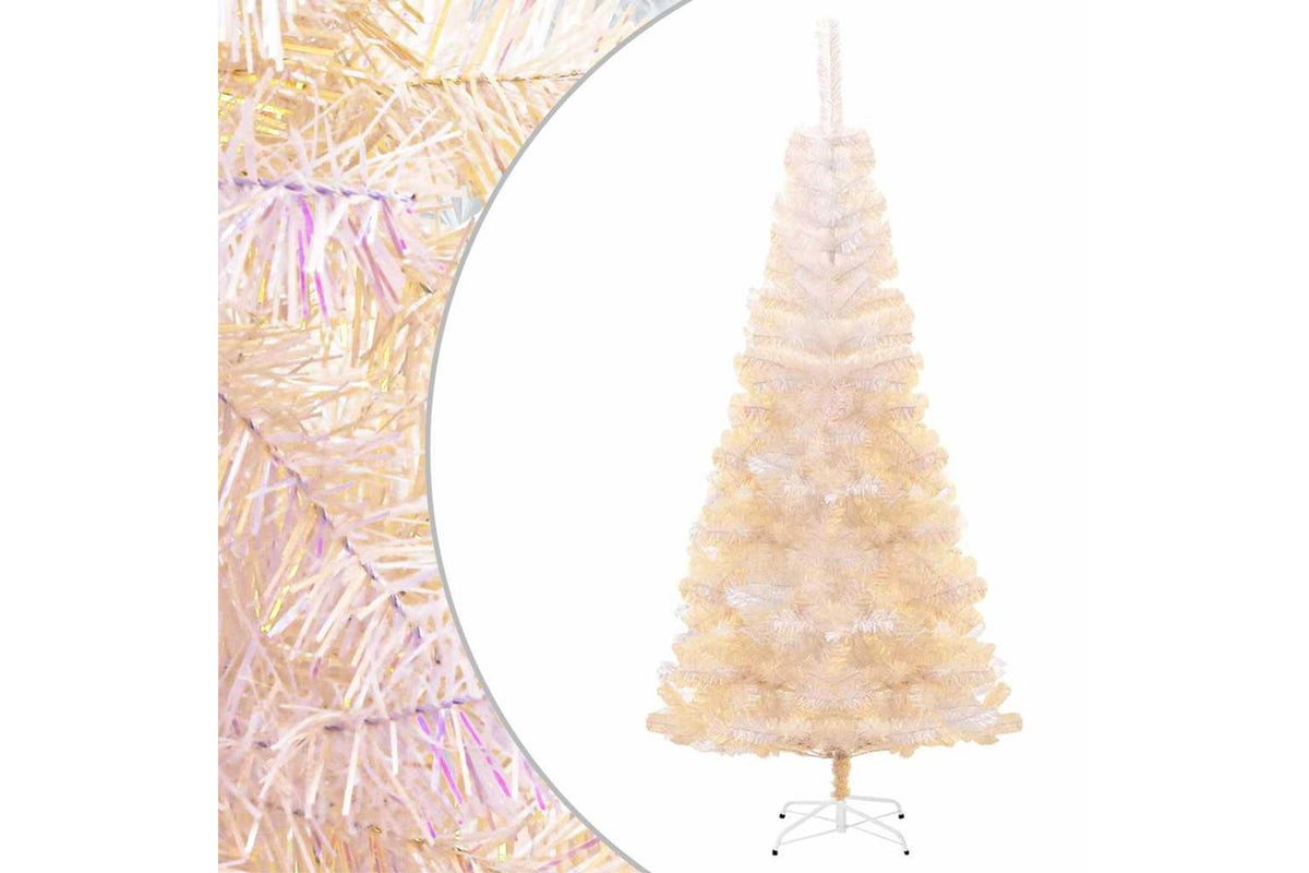 Vidaxl Artificial Christmas Tree With Iridescent Tips White 180 Cm Pvc-2