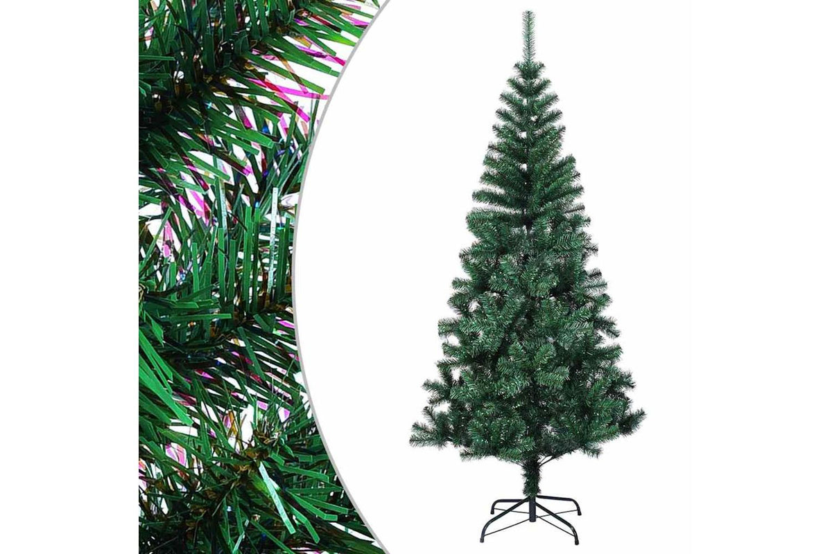 Vidaxl Artificial Christmas Tree With Iridescent Tips Green 210 Cm Pvc