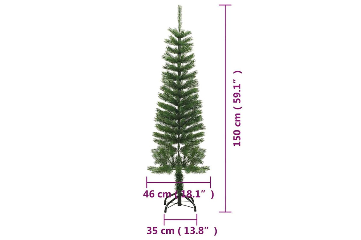 Vidaxl Artificial Slim Christmas Tree With Stand 150 Cm Pe-8