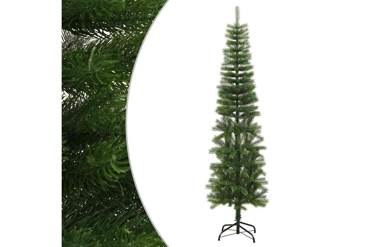 Vidaxl Artificial Slim Christmas Tree With Stand 210 Cm Pe