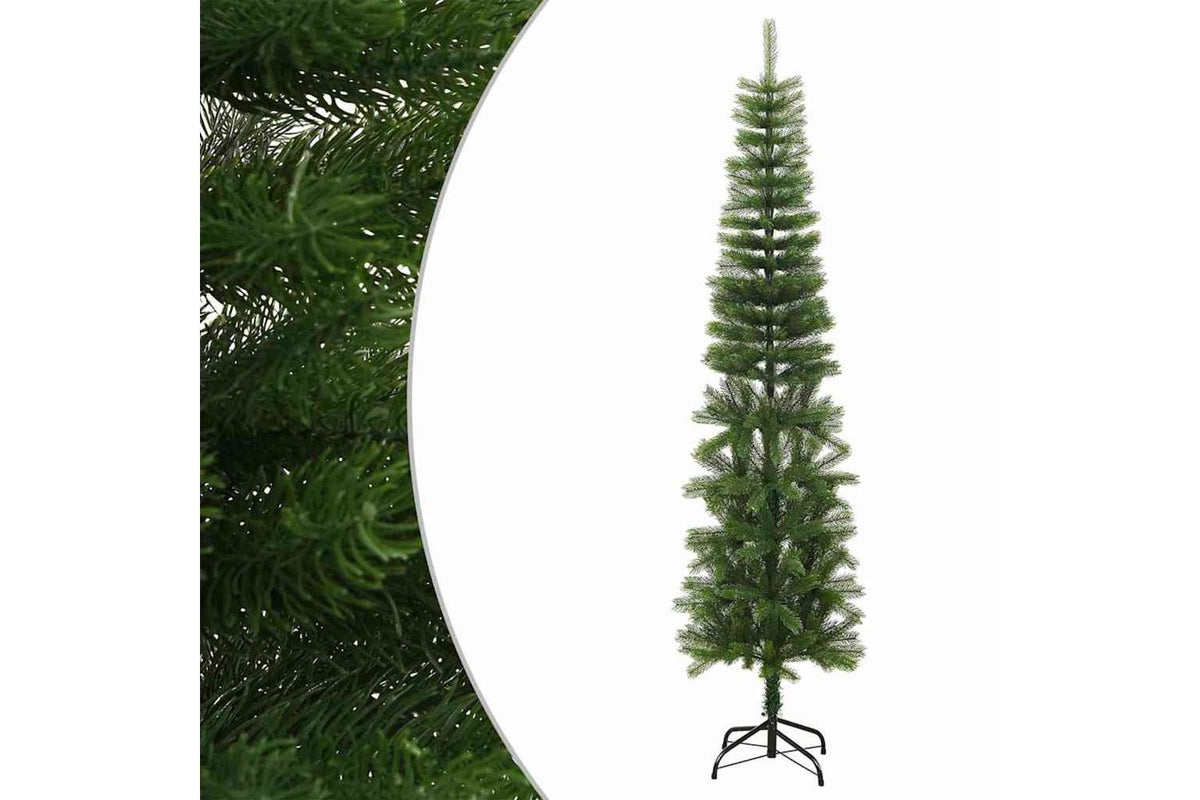 Vidaxl Artificial Slim Christmas Tree With Stand 240 Cm Pe