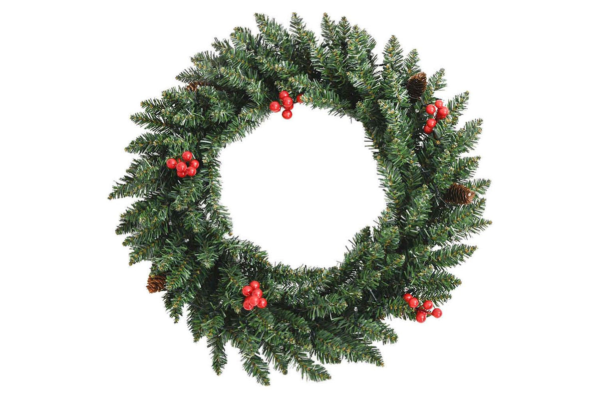 Vidaxl Artificial Christmas Trees 2 Pcs With Wreath Garland And Leds-8