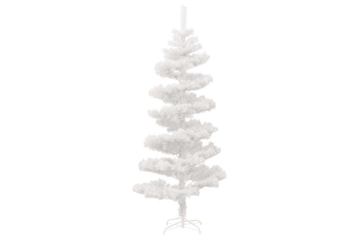 Vidaxl Swirl Pre-lit Christmas Tree With Stand White 180 Cm Pvc-3