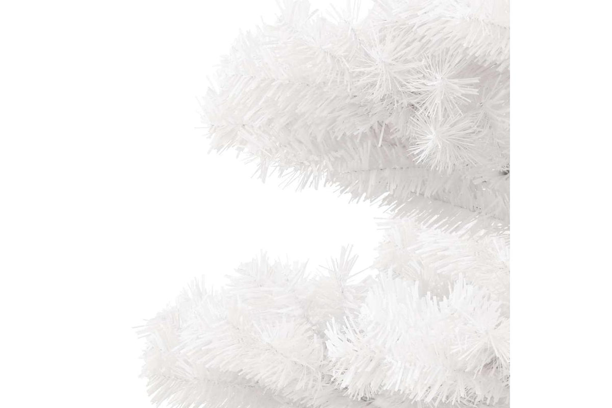 Vidaxl Swirl Pre-lit Christmas Tree With Stand White 180 Cm Pvc-4