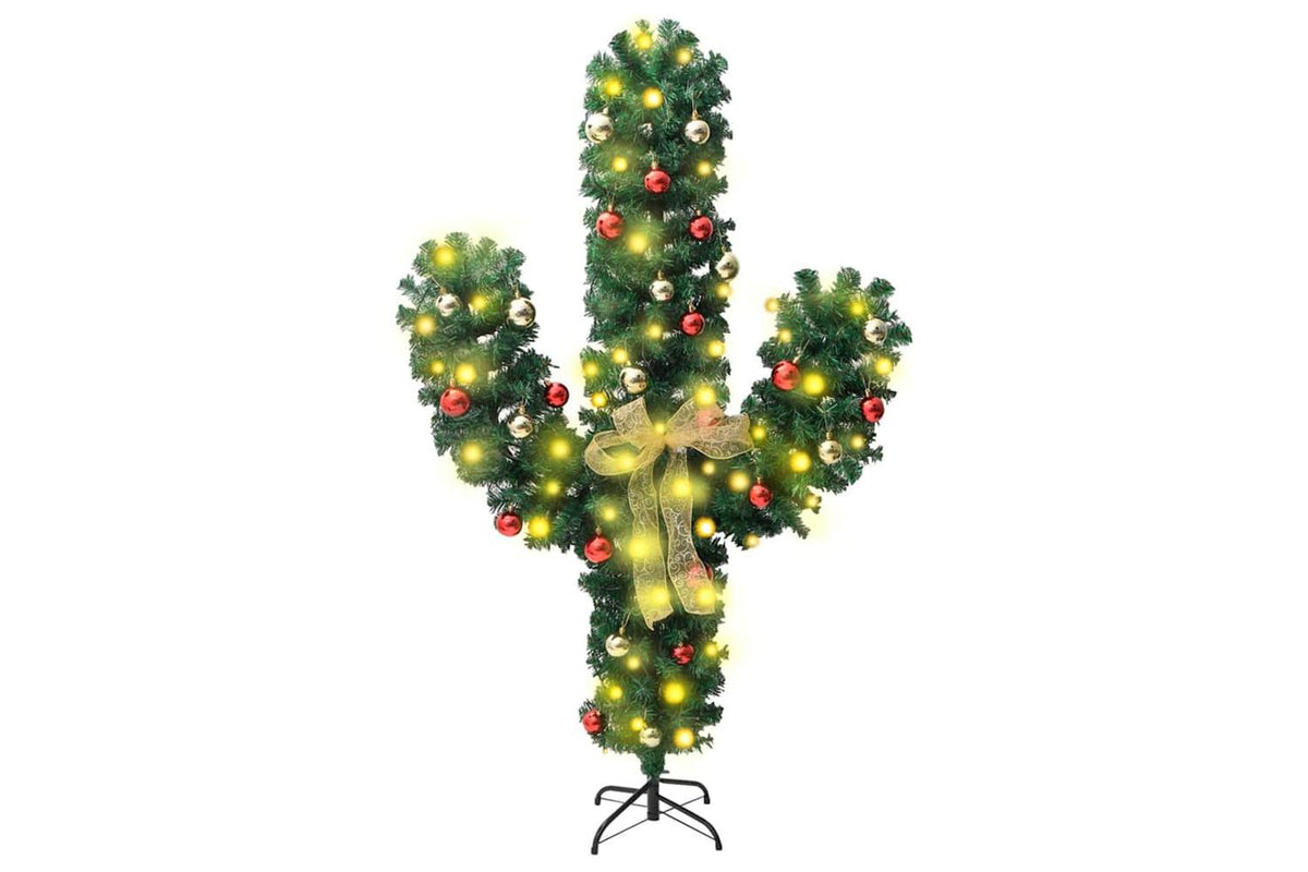 Vidaxl Christmas Cactus With Stand And Led Green 180 Cm Pvc-2