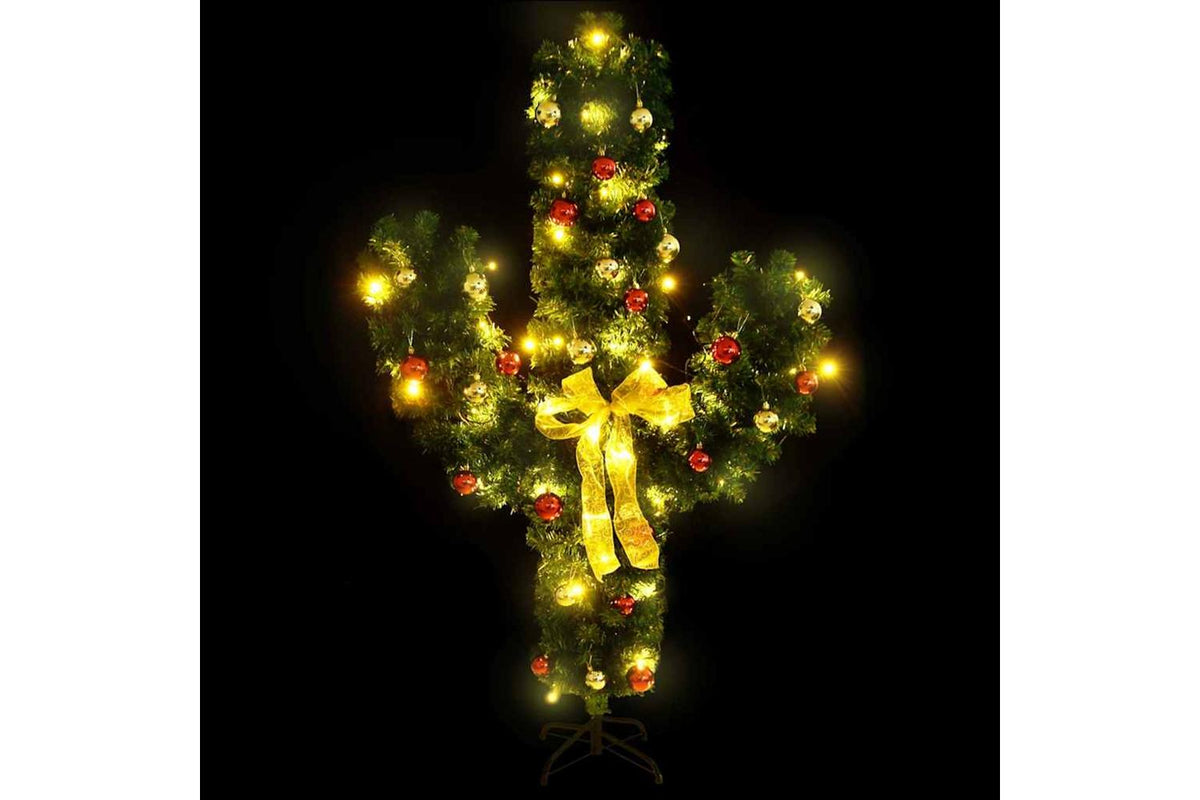 Vidaxl Christmas Cactus With Stand And Led Green 180 Cm Pvc-8