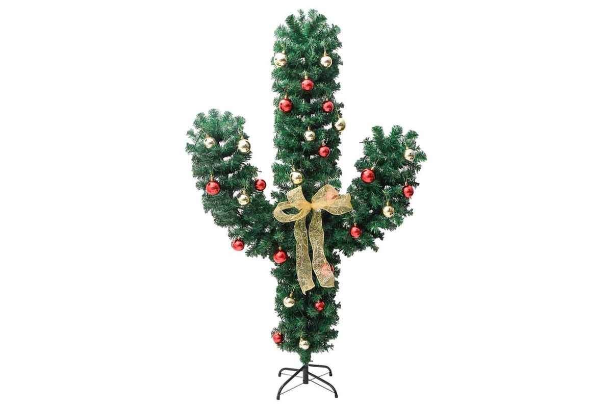 Vidaxl Christmas Cactus With Stand And Led Green 210 Cm Pvc-3