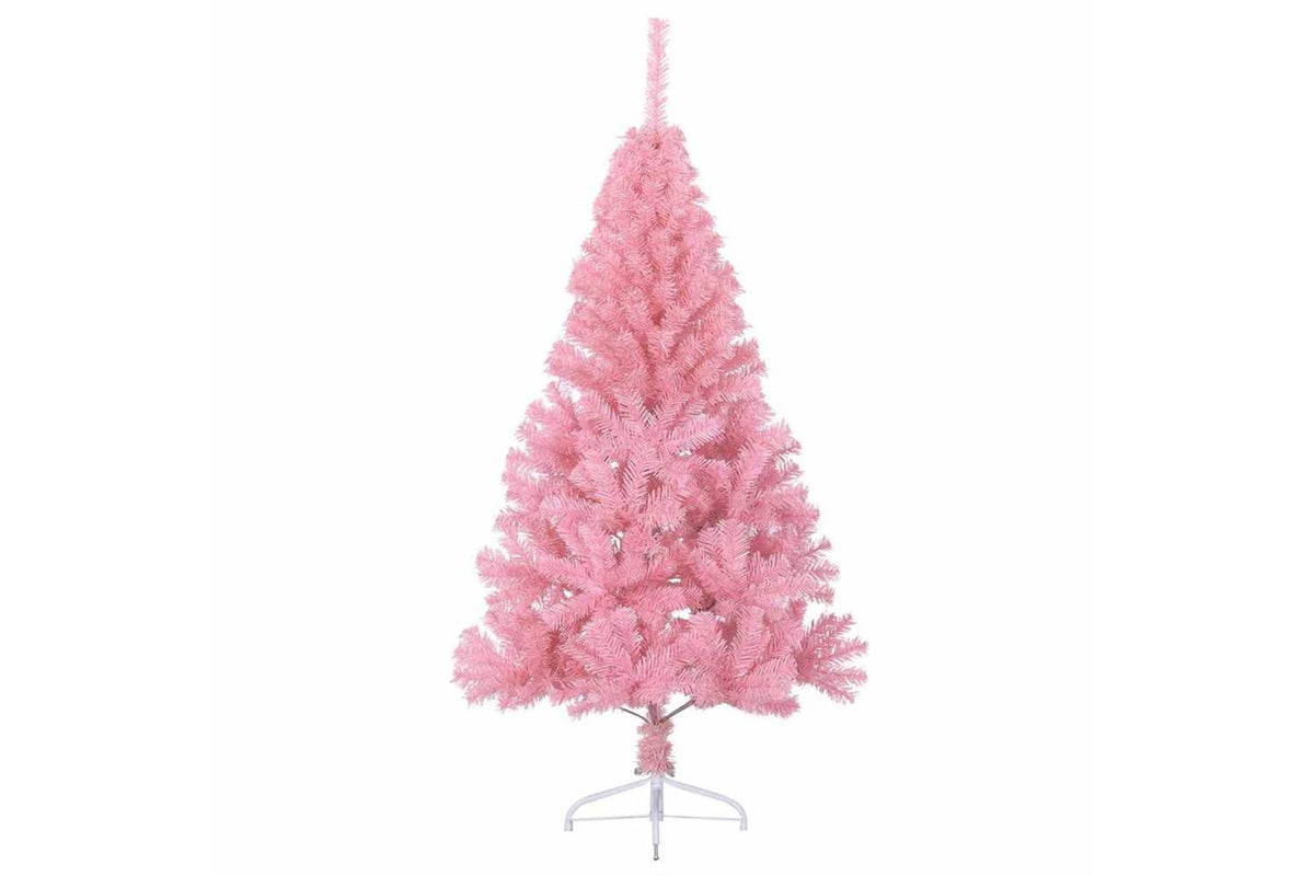 Vidaxl Artificial Half Christmas Tree With Stand Pink 150 Cm Pvc-4