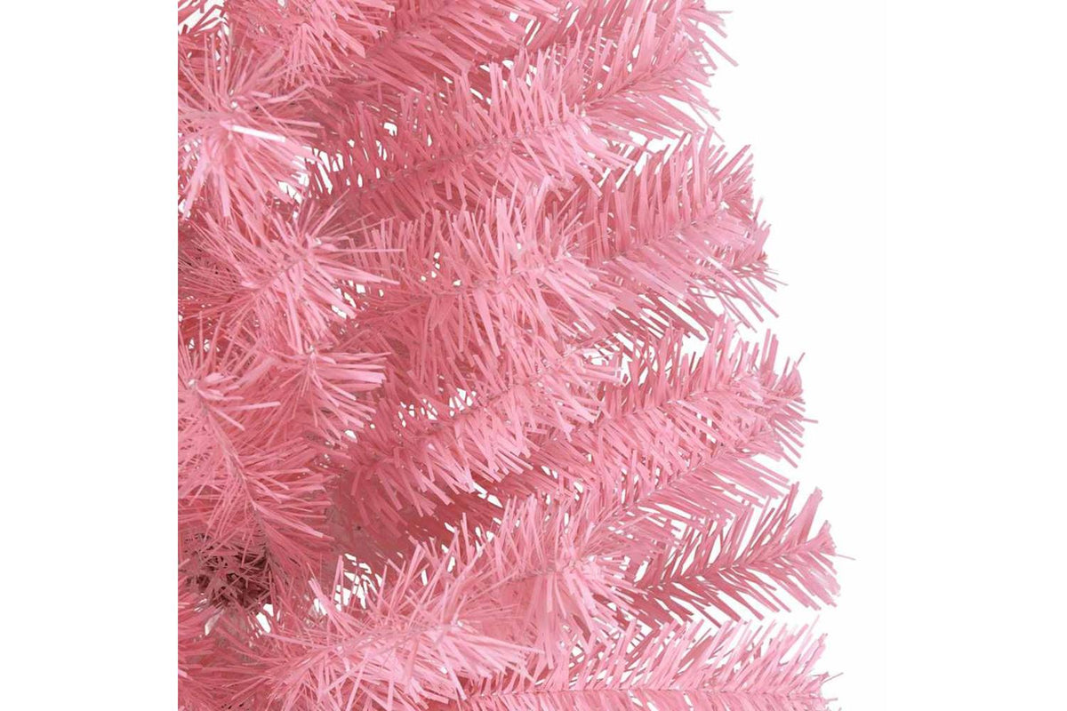 Vidaxl Artificial Half Christmas Tree With Stand Pink 210 Cm Pvc-7
