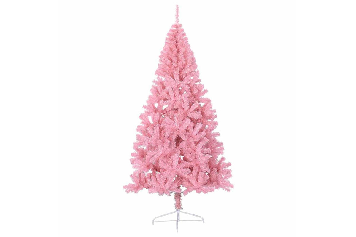 Vidaxl Artificial Half Christmas Tree With Stand Pink 240 Cm Pvc-4