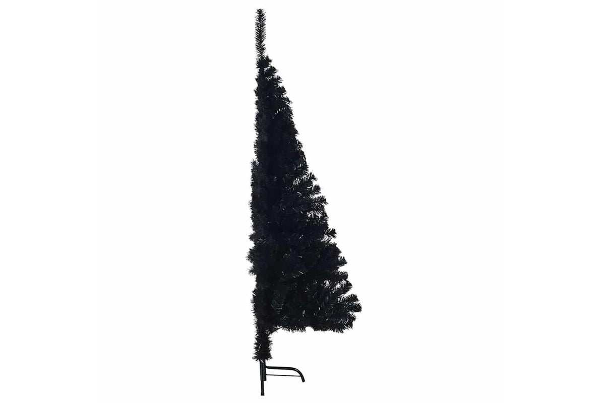 Vidaxl Artificial Half Christmas Tree With Stand Black 150 Cm Pvc-6