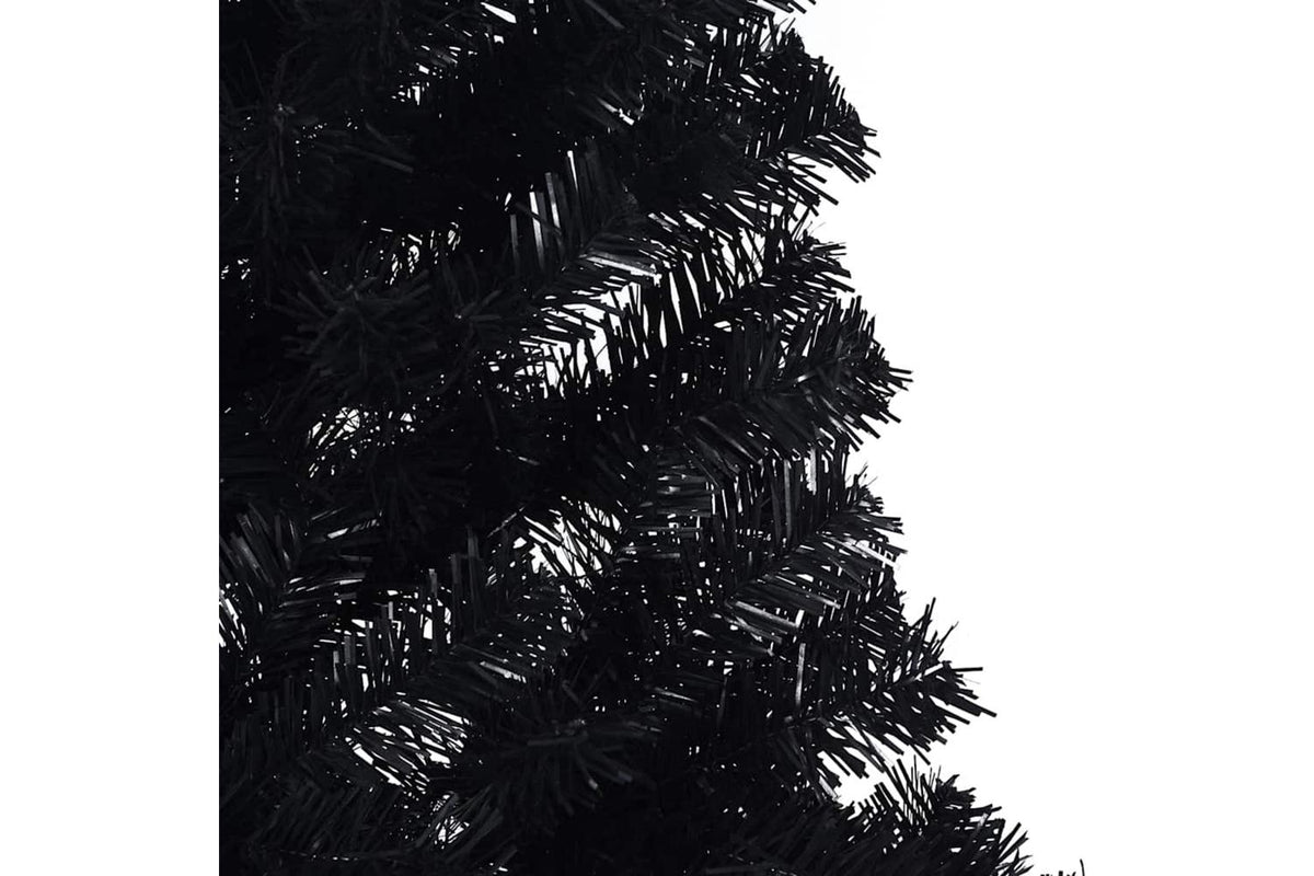 Vidaxl Artificial Half Christmas Tree With Stand Black 180 Cm Pvc-7