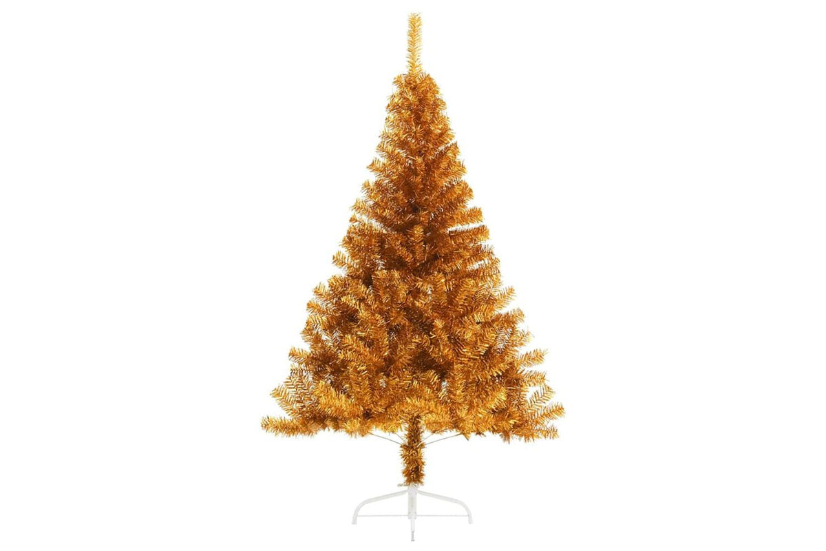 Vidaxl Artificial Half Christmas Tree With Stand Gold 120 Cm Pet-2