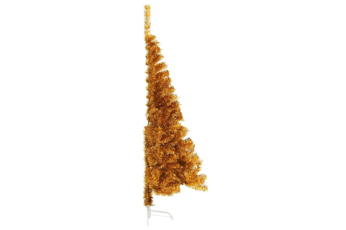 Vidaxl Artificial Half Christmas Tree With Stand Gold 120 Cm Pet-3