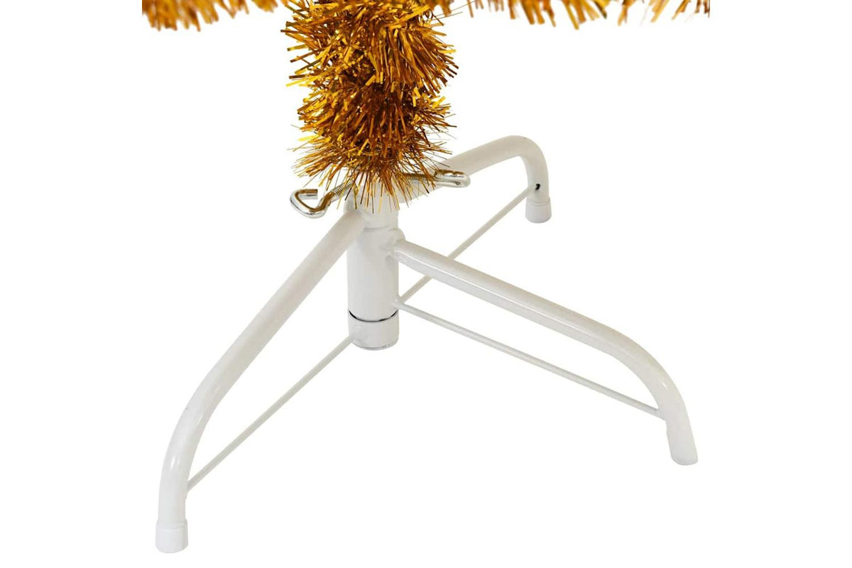 Vidaxl Artificial Half Christmas Tree With Stand Gold 120 Cm Pet-4