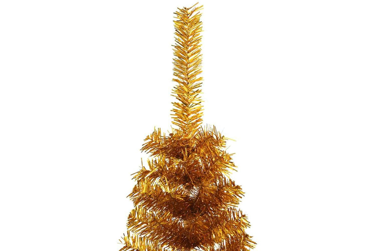 Vidaxl Artificial Half Christmas Tree With Stand Gold 120 Cm Pet-5